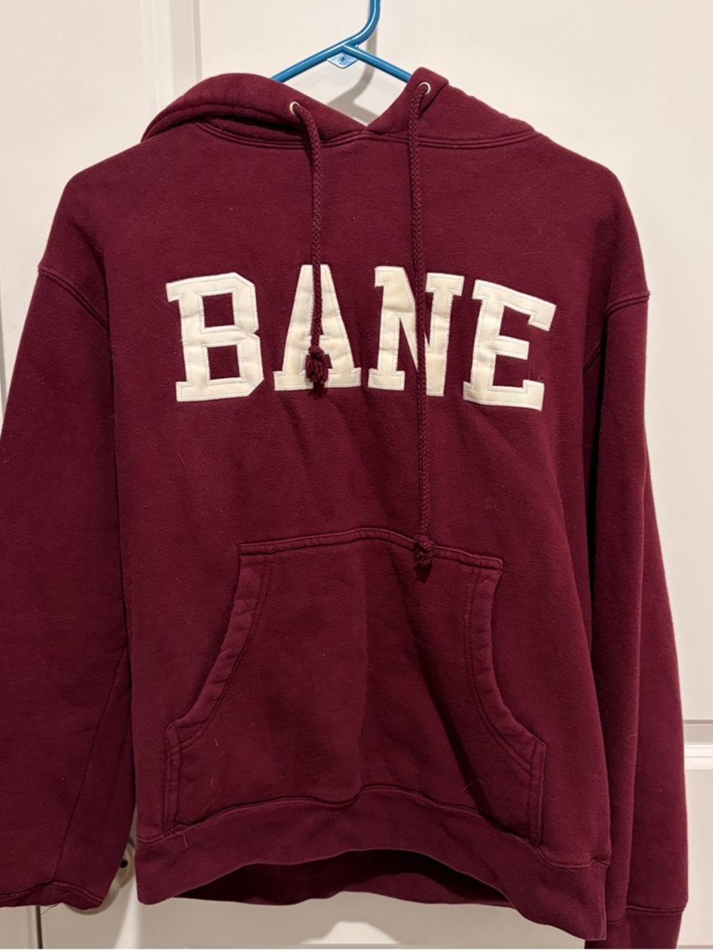 RareBANE Maroon Pullover Hoodie with White stitched lettering